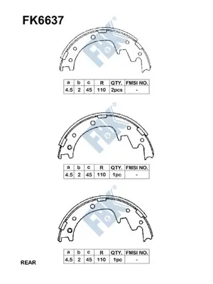 Brake Shoe Set (FK6637)
