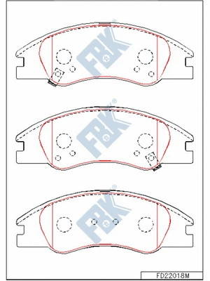 Brake Pad Set, disc brake (FD22018M)