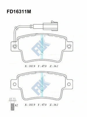 Brake Pad Set, disc brake (FD16311MA)