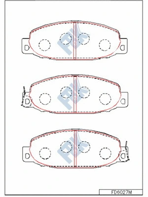 Brake Pad Set, disc brake (FD6027M)