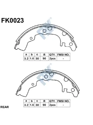 Brake Shoe Set (FK0023)