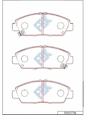 Brake Pad Set, disc brake (FD5077M)