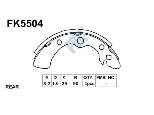 Brake Shoe Set (FK5504)