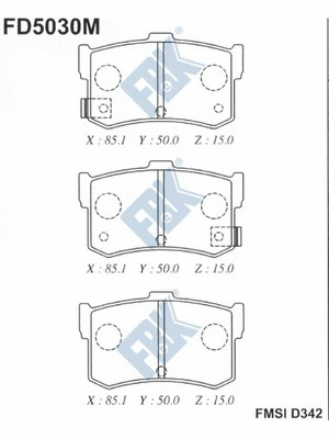 Brake Pad Set, disc brake (FD5030M)