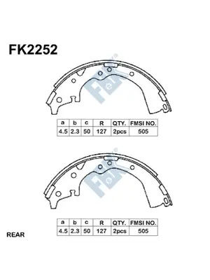 Brake Shoe Set (FK2252)