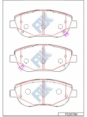 Brake Pad Set, disc brake (FD2878M)