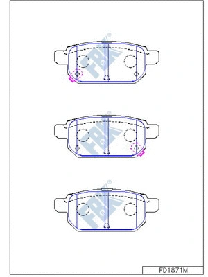 Brake Pad Set, disc brake (FD1871M)