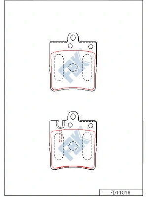 Brake Pad Set, disc brake (FD11016)