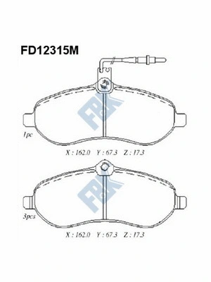 Brake Pad Set, disc brake (FD12315M)