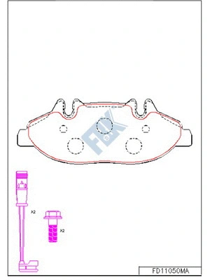Brake Pad Set, disc brake (FD11050MA)
