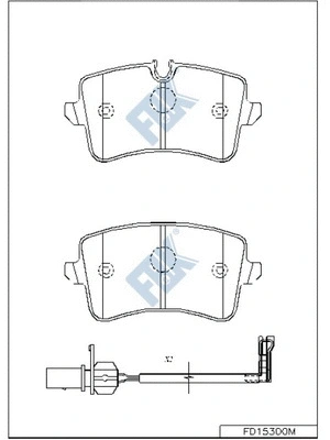 Brake Pad Set, disc brake (FD15300M)