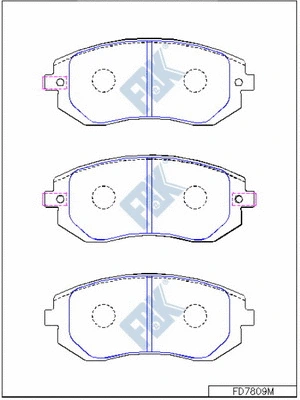 Brake Pad Set, disc brake (FD7809M)