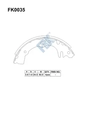 Brake Shoe Set (FK0035)