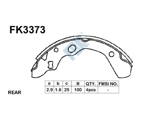 Brake Shoe Set (FK3373)
