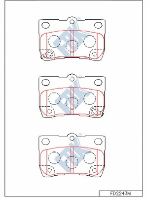Brake Pad Set, disc brake (FD2243M)