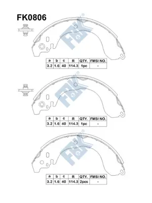 Brake Shoe Set (FK0806)