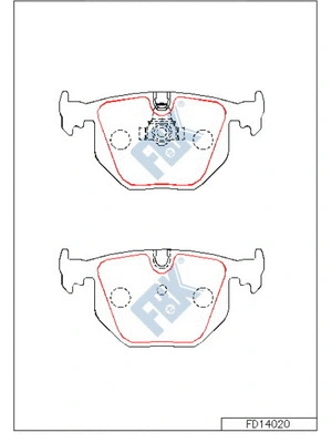 Brake Pad Set, disc brake (FD14020)
