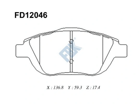 Brake Pad Set, disc brake (FD12046)