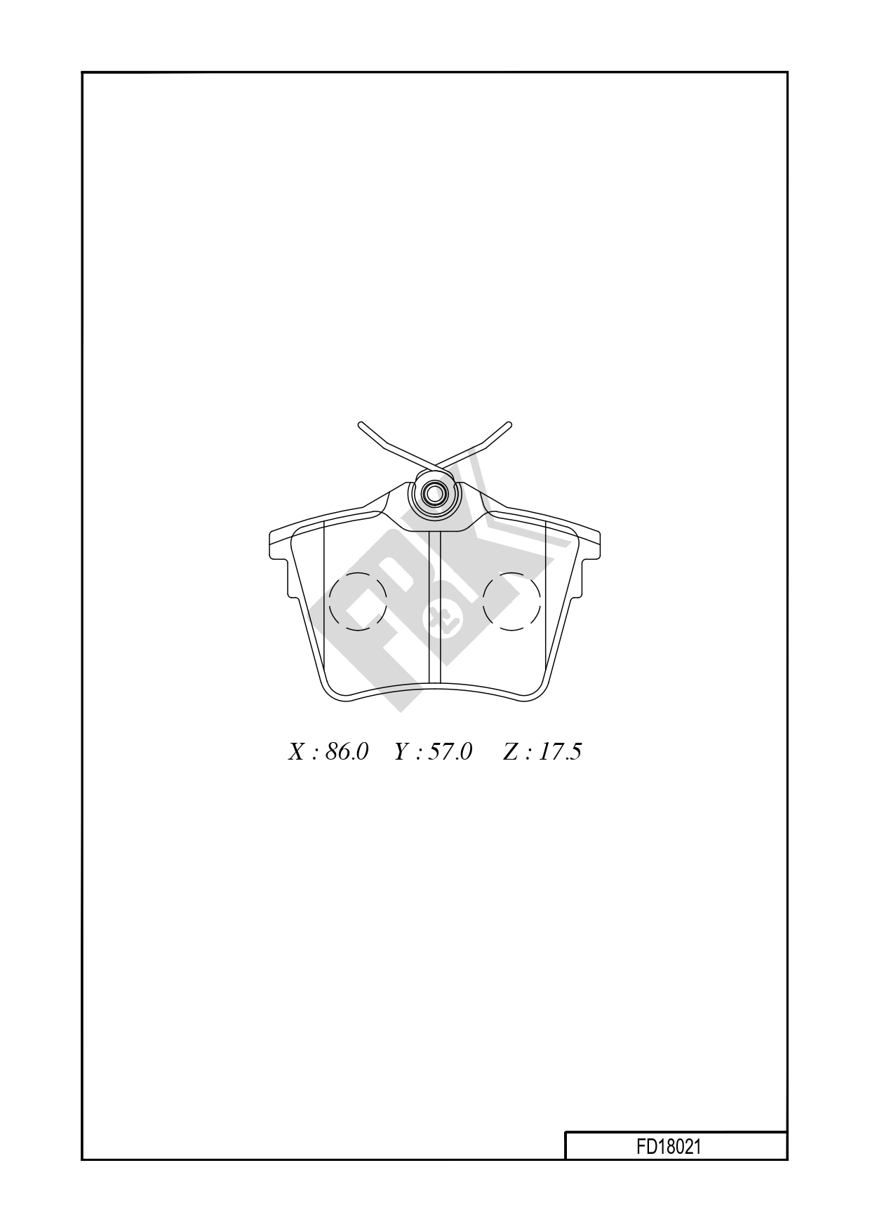 Brake Pad Set, disc brake (FD18021)