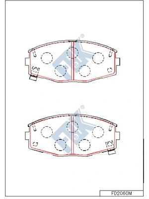Brake Pad Set, disc brake (FD2060M)