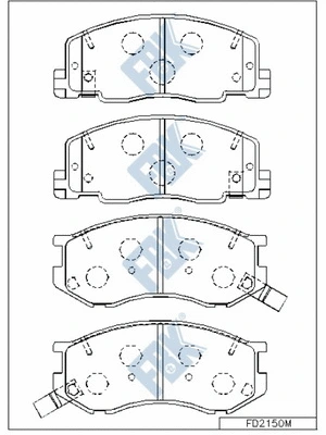 Brake Pad Set, disc brake (FD2150M)
