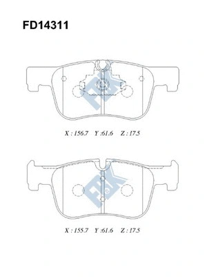 Brake Pad Set, disc brake (FD14311)