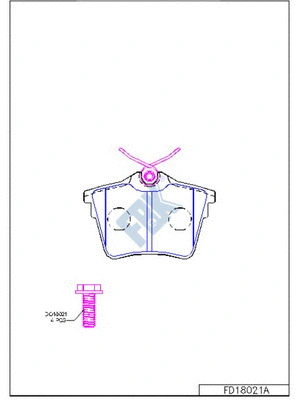 Brake Pad Set, disc brake (FD18021A)
