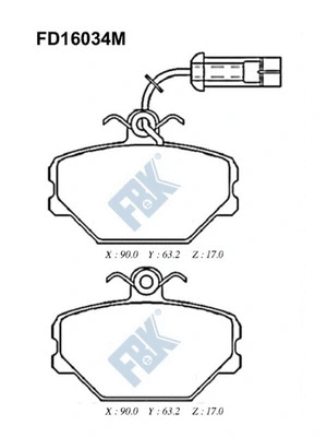 Brake Pad Set, disc brake (FD16034M)