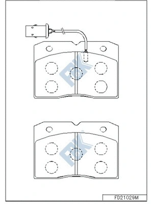 Brake Pad Set, disc brake (FD21029M)