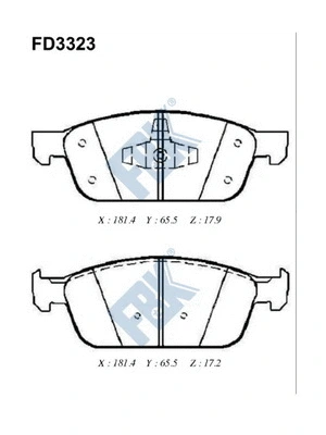 Brake Pad Set, disc brake (FD3323)