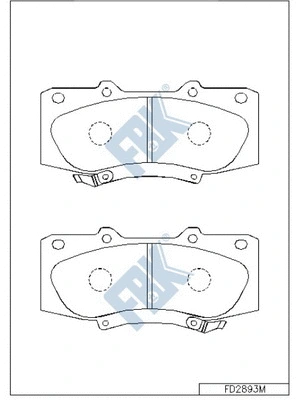 Brake Pad Set, disc brake (FD2893M)
