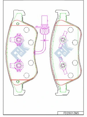 Brake Pad Set, disc brake (FD26013MS)