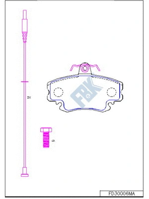 Brake Pad Set, disc brake (FD30006MA)