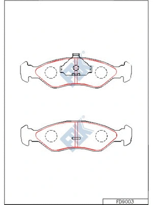 Brake Pad Set, disc brake (FD9003)