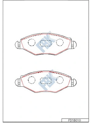 Brake Pad Set, disc brake (FD18010)