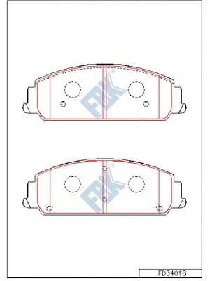Brake Pad Set, disc brake (FD34018)