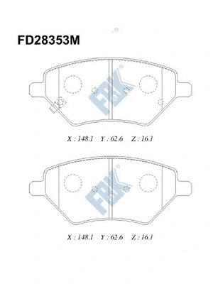 Brake Pad Set, disc brake (FD28353M)