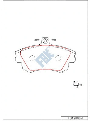 Brake Pad Set, disc brake (FD19006M)