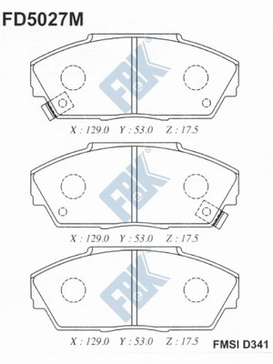 Brake Pad Set, disc brake (FD5027M)