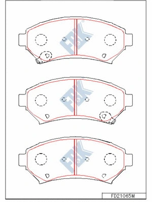 Brake Pad Set, disc brake (FD21065M)