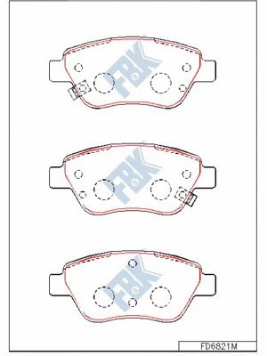 Brake Pad Set, disc brake (FD6821M)