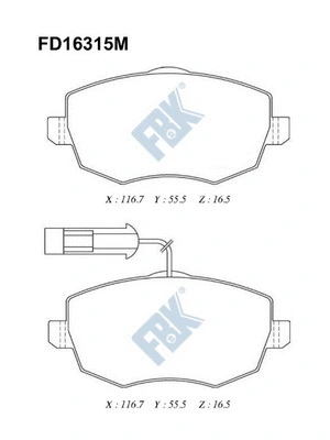 Brake Pad Set, disc brake (FD16315M)