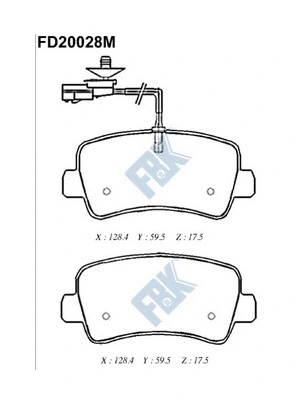 Brake Pad Set, disc brake (FD20028M)