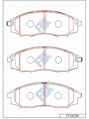 Brake Pad Set, disc brake (FD1829M)