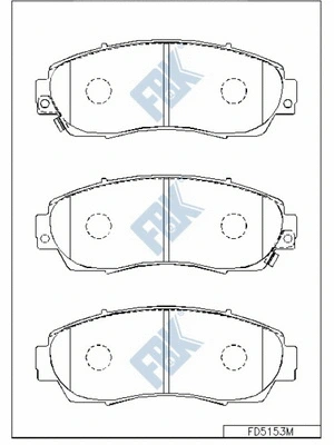 Brake Pad Set, disc brake (FD5153M)
