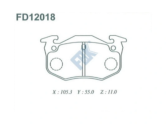 Brake Pad Set, disc brake (FD12018)