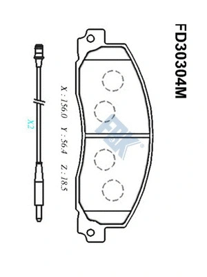 Brake Pad Set, disc brake (FD30304M)