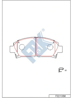 Brake Pad Set, disc brake (FD2108M)
