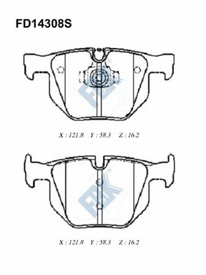 Brake Pad Set, disc brake (FD14308S)
