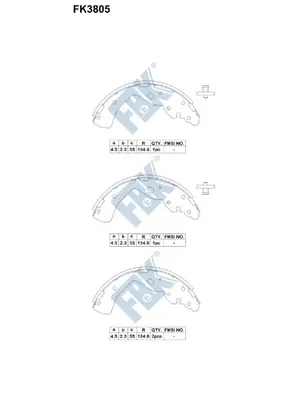 Brake Shoe Set (FK3805)